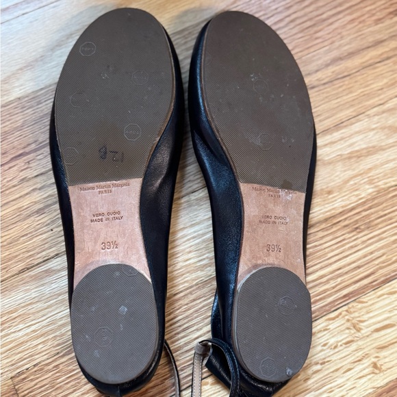 Maison Martin Margiela Line 22 Black Ankle-Strap Ballet Flats 39.5 9.5 - Picture 5 of 6